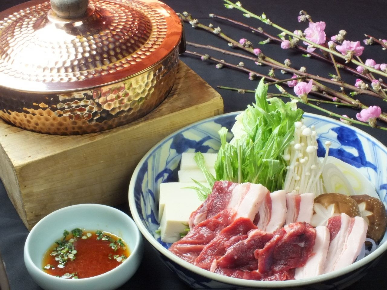  京野菜と天然猪の牡丹鍋