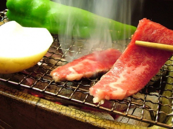  松阪肉サーロインと京野菜の炭焼