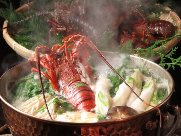 京野菜と伊勢海老の味噌鍋