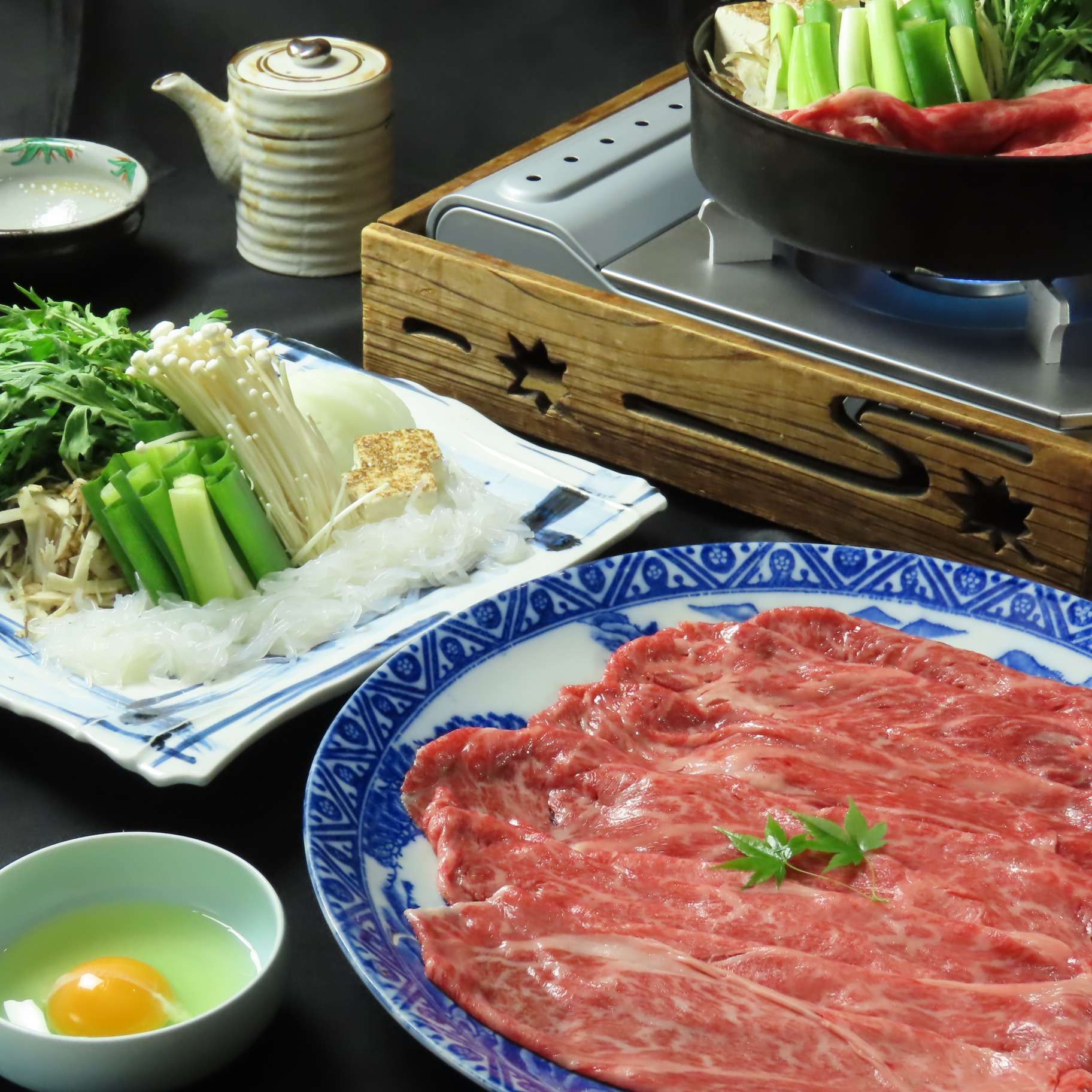 松阪肉と京野菜のすき焼